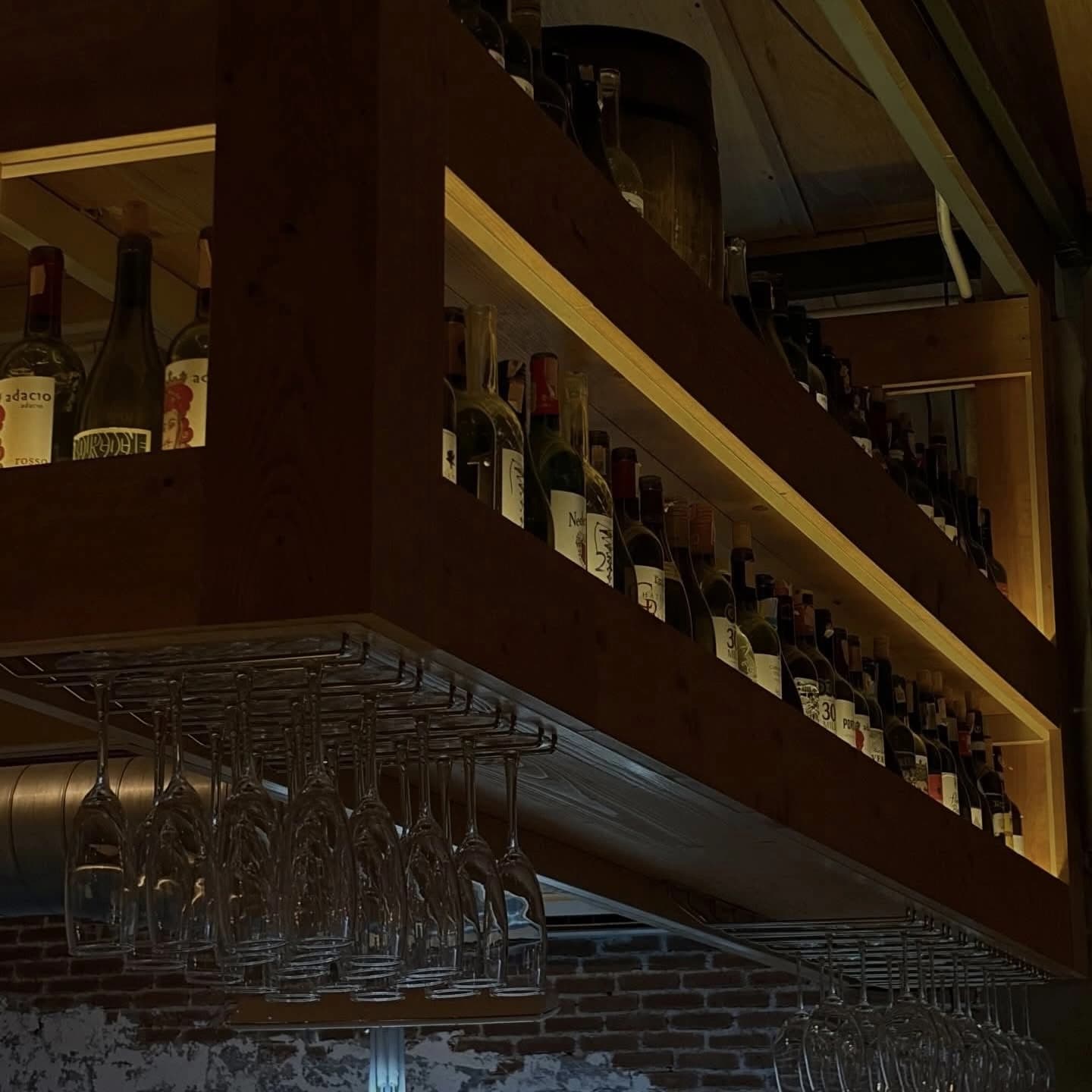 Interior overview showing warm ambient lighting